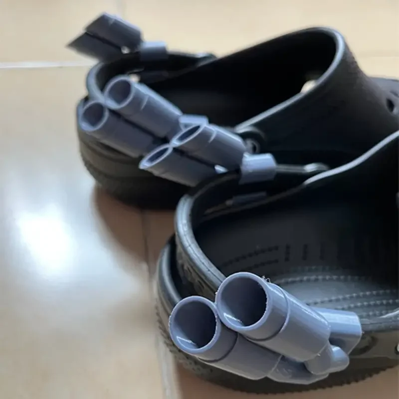 Shoe charm accessories 1pair twin muffler exhaust for Crocs
