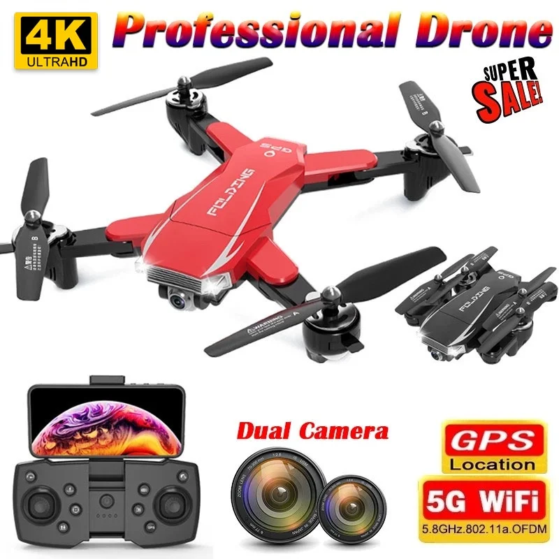 

Складной Квадрокоптер с GPS A18, 4K HD, двойная камера