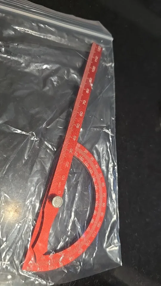 Aluminum Alloy Protractor Angle Marking Ruler, Multifunctional Protractor Woodworking Ruler for High-precision Angle Measurement photo review