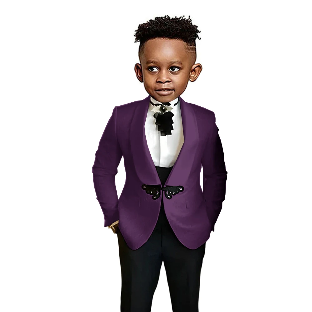 Kids Wedding Tuxedo 3 Piece Formal Party Wear Blazer for Kids 2-16 Years Old Beige Suit