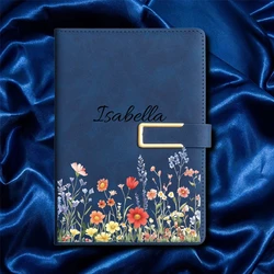 Elegant A5 Faux Leather Personalized Notebook - A5 (Deep Blue)