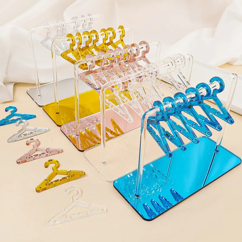 Wholesale FINGERINSPIRE 2 Sets Mini Hangers Shape Earrings Display Holder  Clear Acrylic Earrings Display Stand Ear Stud Display Rack Jewelry Earrings  Organizer for Show 