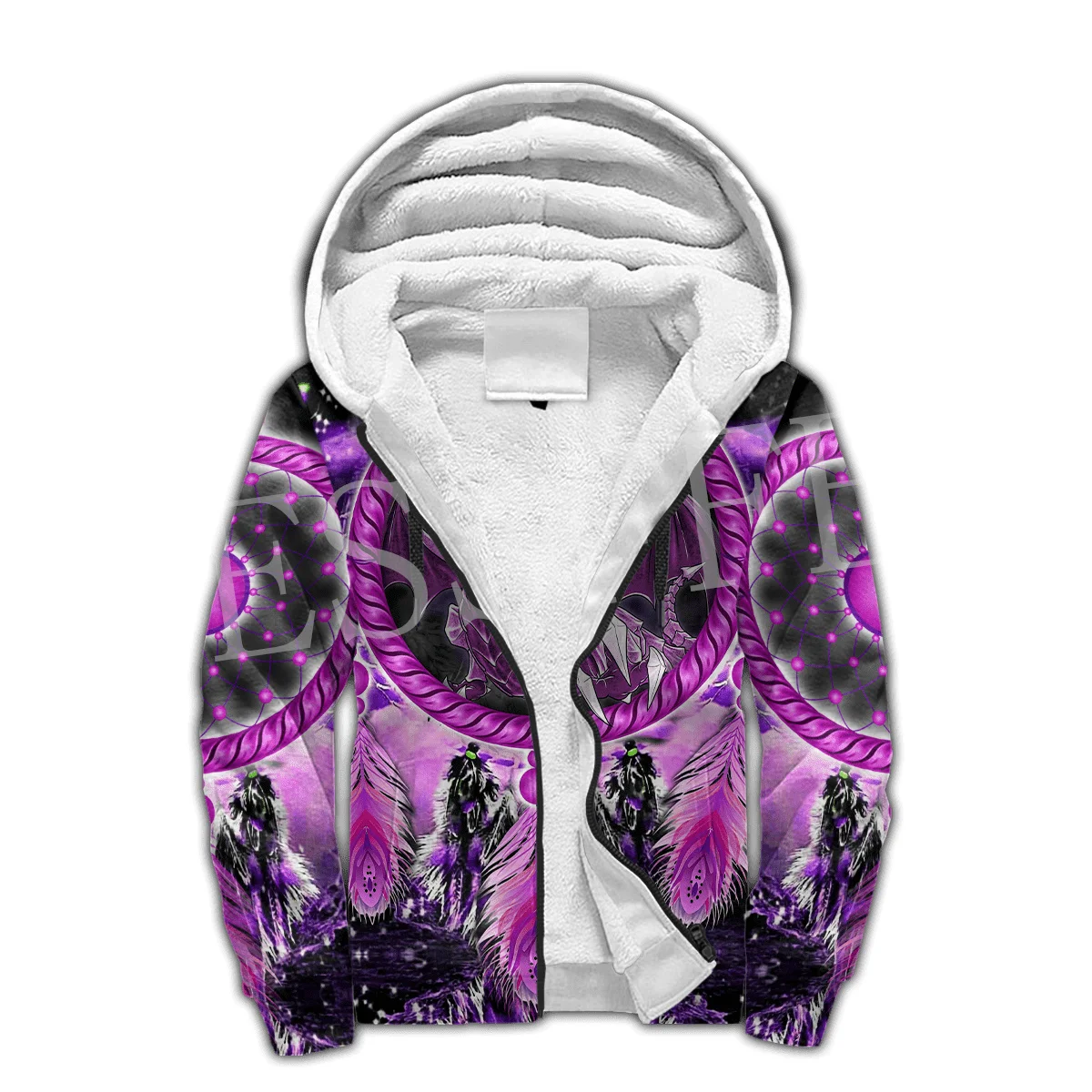 Custom Name Cosplay Animal Dragon Tattoo Vintage Harajuku Winter Coat Tracksuit 3DPrint Warm Thicker Fleece Hoodies Overcoat X1 5