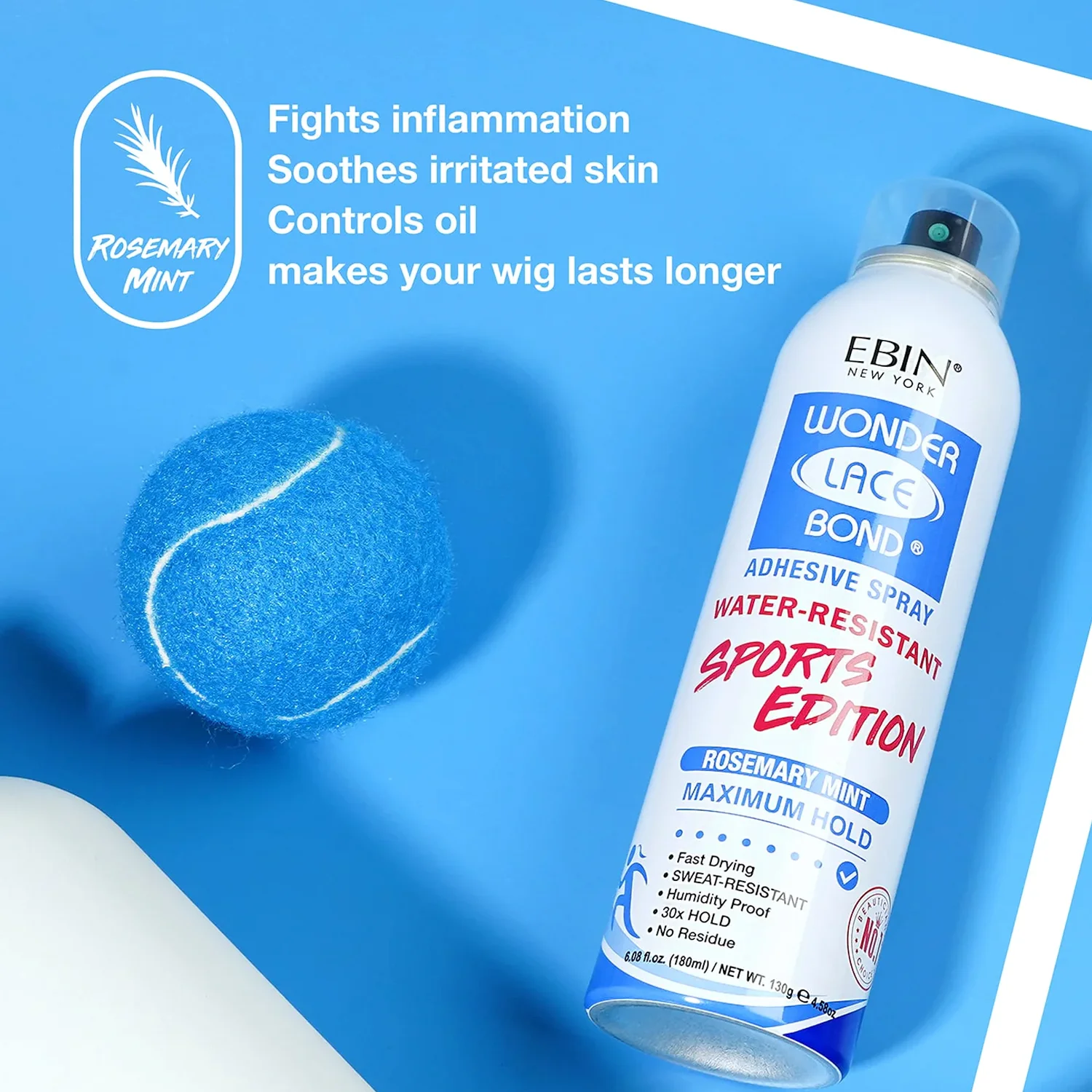 Ebin New York Wonder Lace Bond Sports Edition Adhesive Spray - Ultra Strong Hold, Ideal for Sports & Active Lifestyles 5