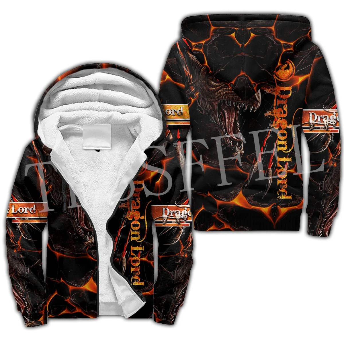 Custom Name Cosplay Animal Dragon Tattoo Vintage Harajuku Winter Coat Tracksuit 3DPrint Warm Thicker Fleece Hoodies Overcoat X1 4