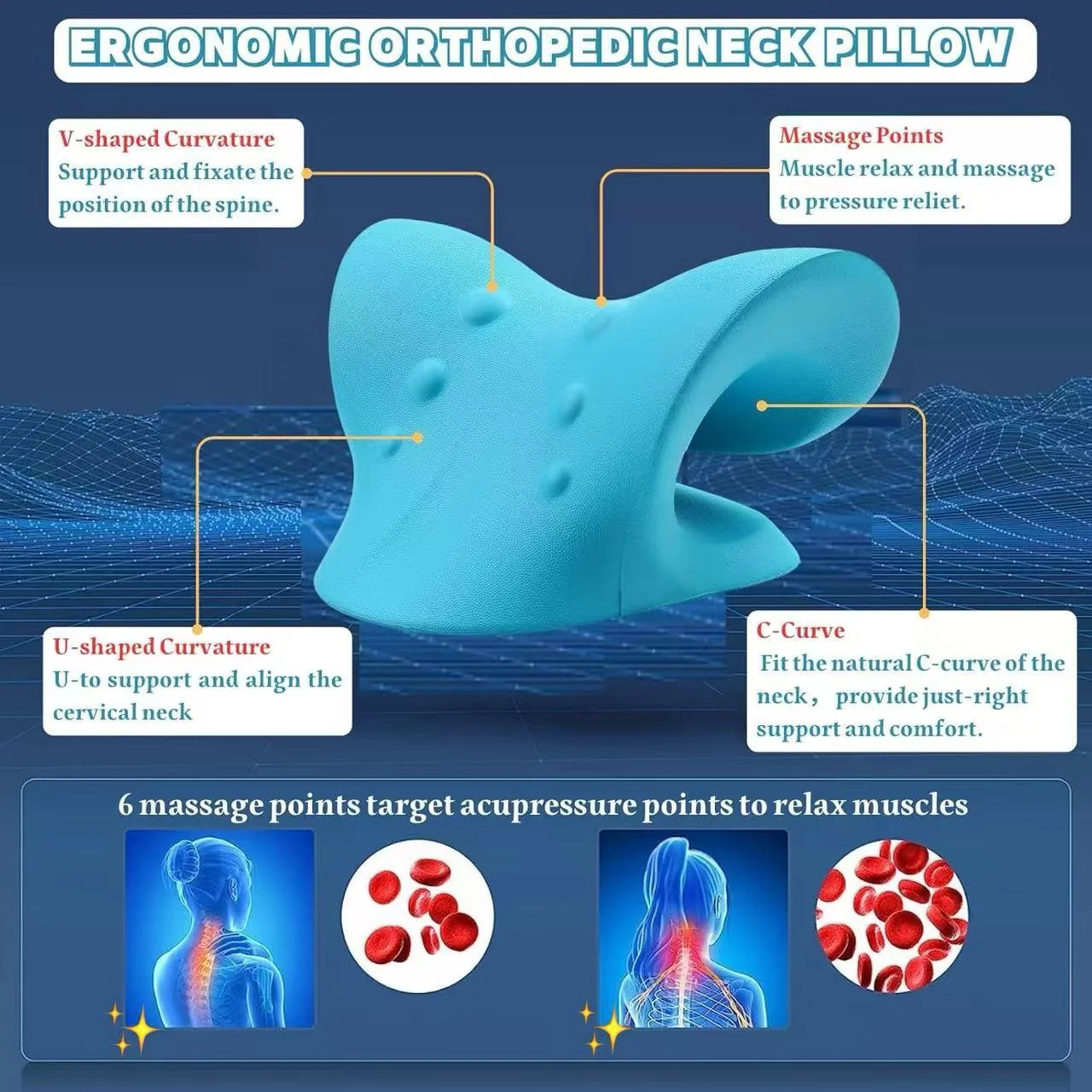Ergonomic Cervical Neck Support Pillow 6