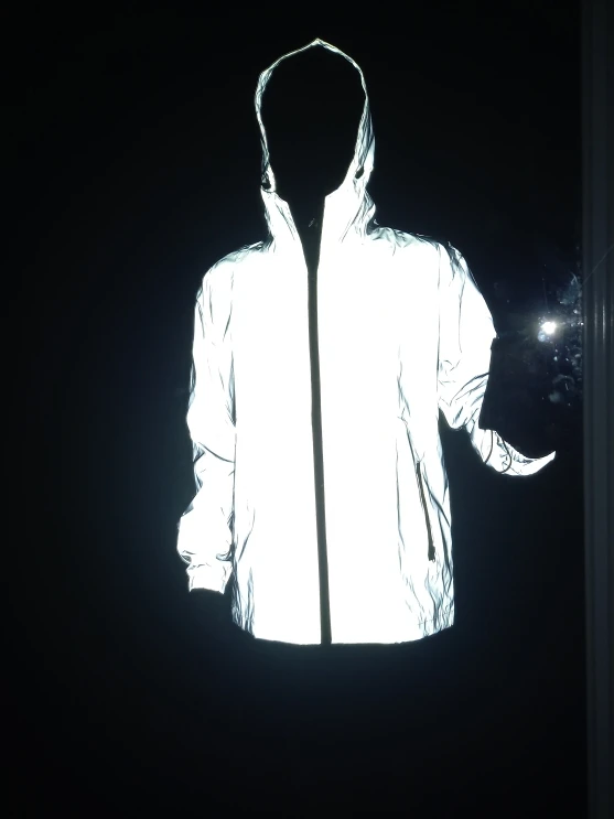 Night Reflective Jackets Double fabric Windbreaker Hooded Jacket Men Hip Hop Dancer singer Waterproof Zipper Coats Outwear photo review