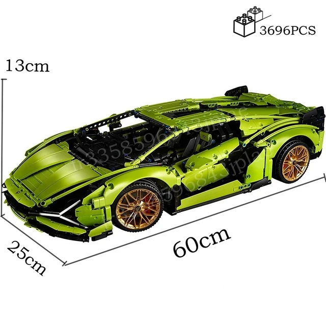 Lambos Moc Super automobilio modelio konstruktorius - net 3696 vnt. detalių! - Image 2