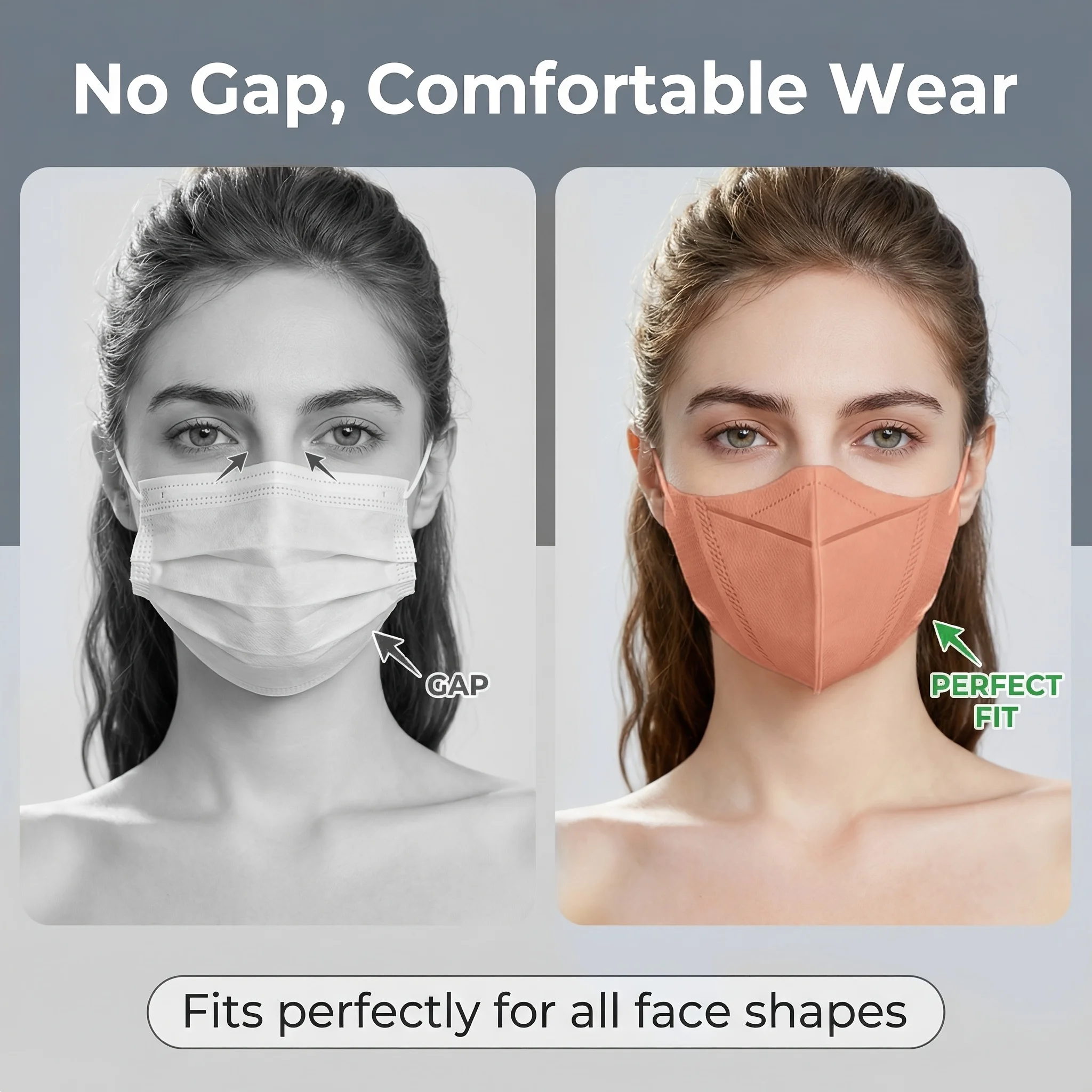 Vibrant 3D Disposable Face Masks - 4-Layer Protection with Enhanced Comfort Design, Ideal for Everyday Use and Bulk Purchase