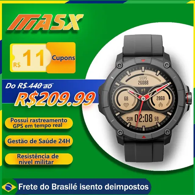 Mask X-Relógio Inteligente com GPS Premium, Display Ultra HD.