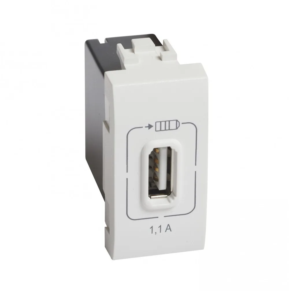 Alabama Dolke valgfri BTicino living light white socket USB charging mobile power 1,1а 230/V. 1  module n4285c1 - AliExpress