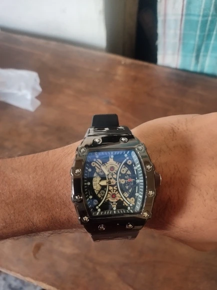 Relógio masculino luz marca de luxo barril vinho dial moda noite brilho relógio esportivo calendário reloj l146 photo review