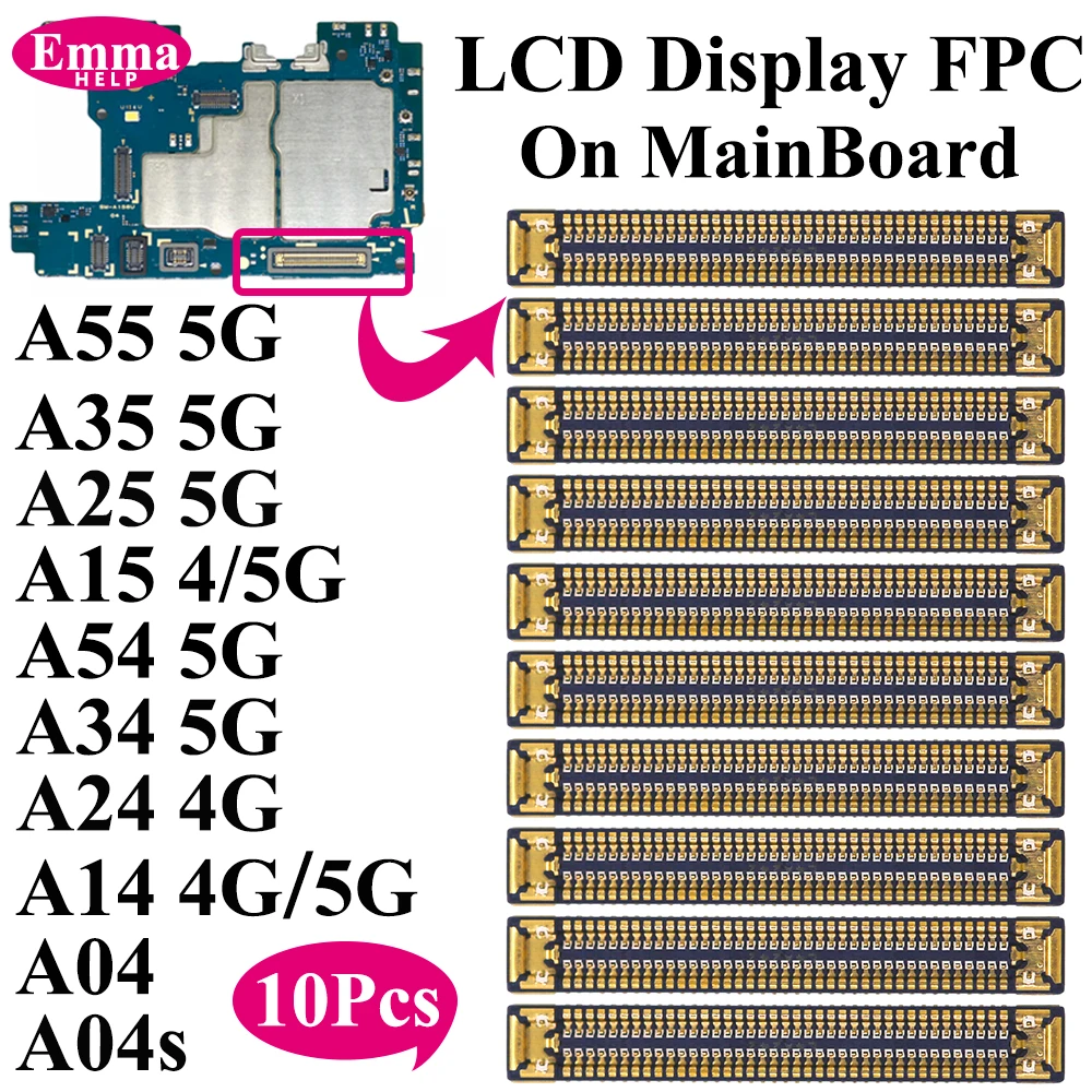 10pcs LCD Display Screen Flex FPC Connector - 40 78 Pin Plug On Board
