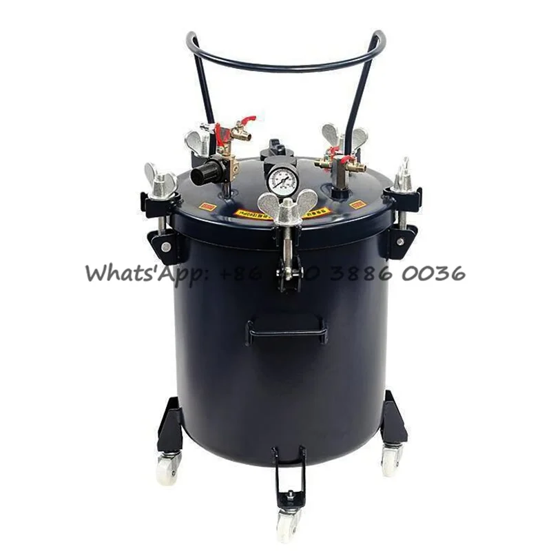 10-60L Pneumatic Pressure Tank 304 Stainless Steel Mixing Machine Dispensing Glue Adhesive Epoxy Paint Pot without Agitator