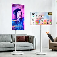 Téléviseur intelligent portable de 32 pouces, écran tactile 60 Hz 1080p, batterie de 15 000 mAh, téléviseur Android à roulettes et réglable en hauteur, caméra 13 MP, 6 Go + 128 Go 1