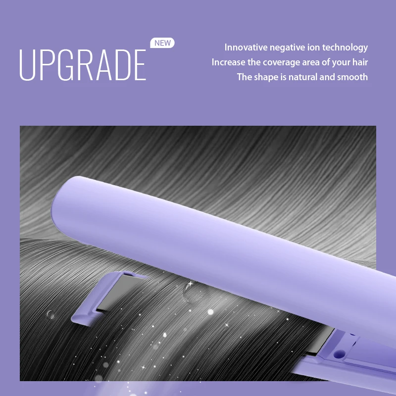 Combining straightening and curling functions, this hair straightener and curling iron is gentle on hair, offering both straight