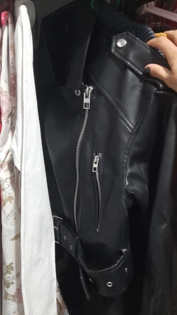 Ailegogo Faux Leather Short Jacket photo review