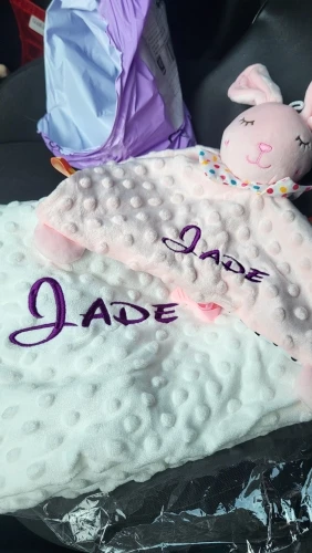 Personalized Baby Blanket Newborn Stroller Sleeping Dolls Custom Blanket With Name Soft Plush Soother Appease Towel Cover Gift photo review