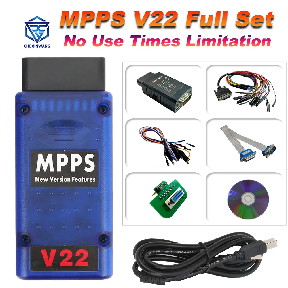 Новинка, полный комплект, неограниченный основной MPPS Master V22 ECU Master + Tricore + Multiboot + трикотажный тройной режим, диагностический сканер