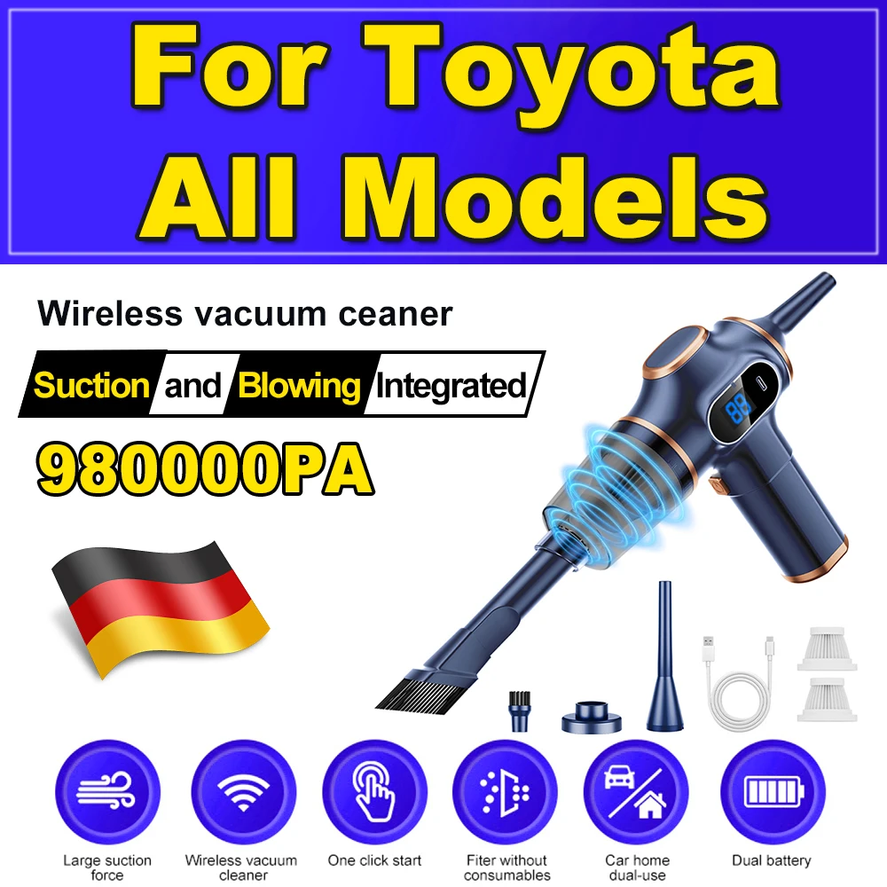 Мини-пылесос Car Vacuum Cleaner Wireless Mini Powerful Vacuum Cleaner Portable Handheld Cordless Super Strong Cleaning For Toyota All Model, обзор, отзывы, характеристики, купить
