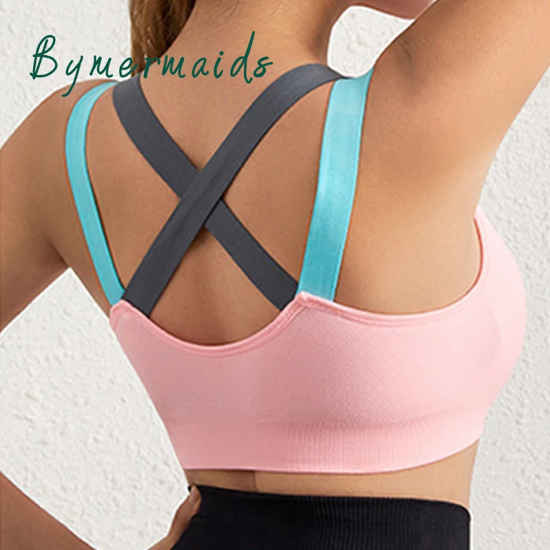 Sports Bras Cross Back Women Sports Bra Backless Cross Front Sport