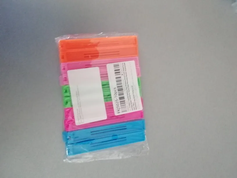 Clips de sellado coloridos a prueba de humedad, abrazadera selladora de bolsas de aperitivos para mantenimiento fresco, para bolsas de plástico, accesorio de cocina reutilizable, 5-30 Uds. photo review