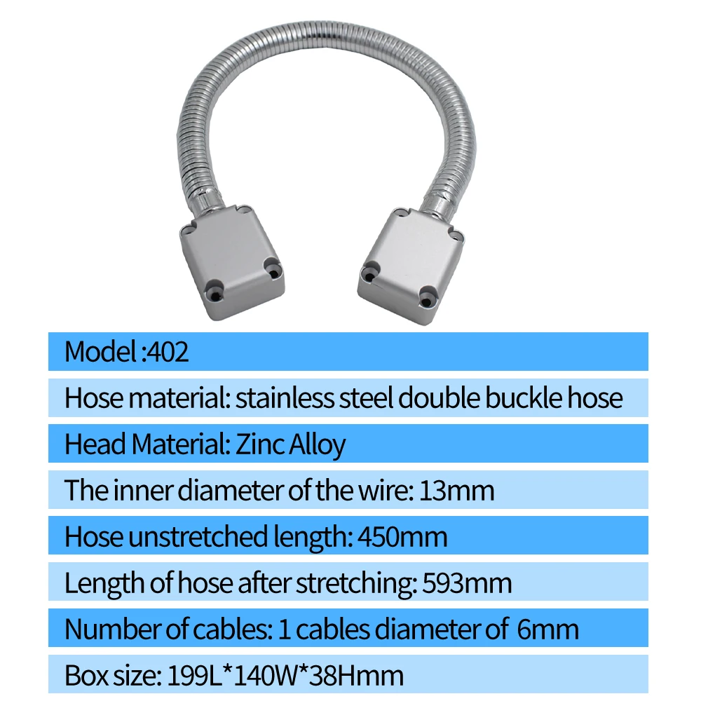 Metal Wire Pipe Springe Sleeve Cable Protector Door Loop Expose Mounting Protect