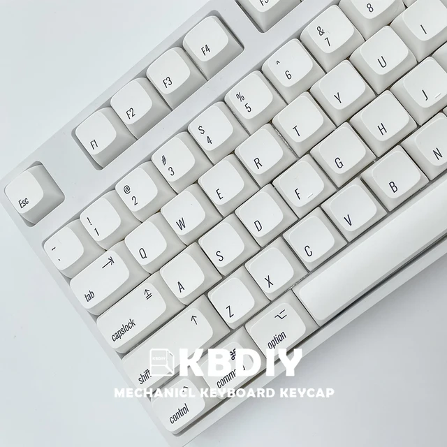 KBDiy XDA Profile PBT Keycaps 137 Keys/Set For Apple MAC ISO Cherry MX Japanese White Keycap For DIY Custom Mechanical Keyboard 1