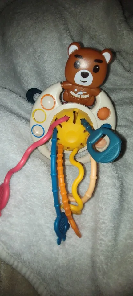 Montessori Silicone Pull String Toy - Teether and Rattle for Babies 6-12 Months photo review