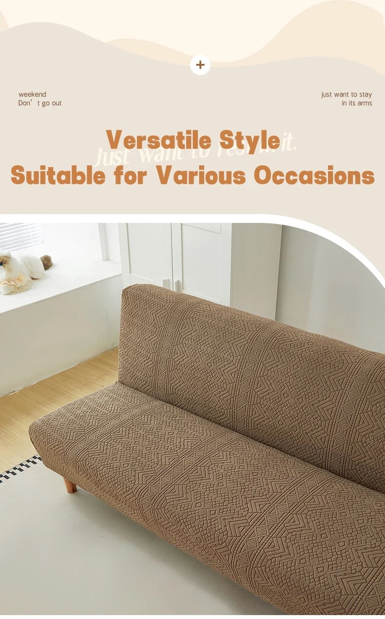 Jacquard Sofa Bed Cover Image 9