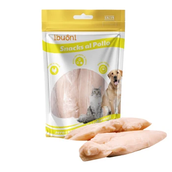 Pollo 100% Snack per Cani e Gatti 12 Buste da 70g IBUONI MONOPROTEICO SENZA GLUTINE SENZA CONSERVANTI E ADDITIVI