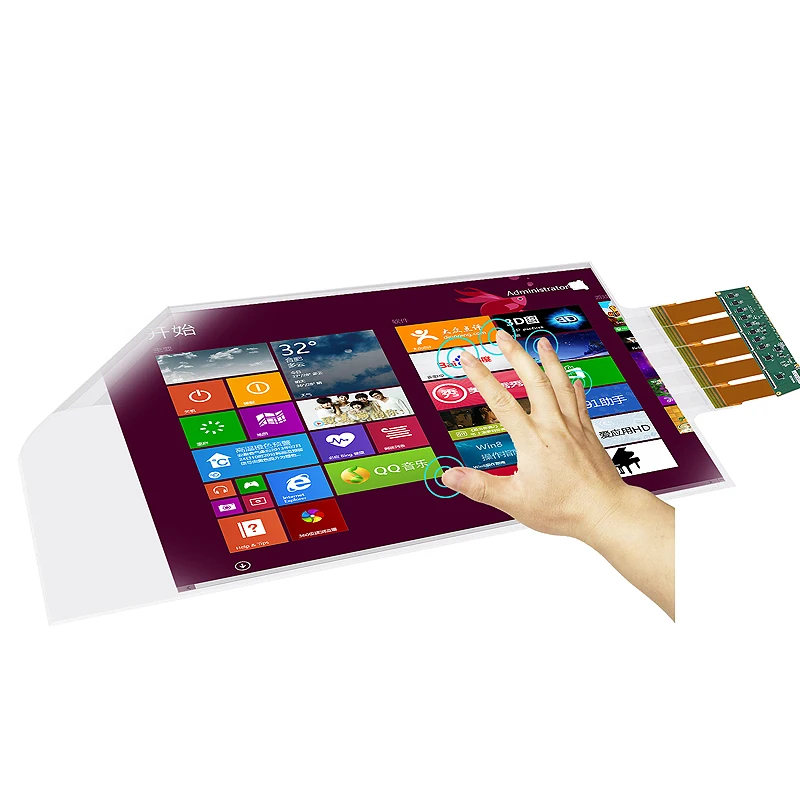 55 Inch Touch Film Multi-Touch Film High Sensitivity Transparent Capacitive Touch Overlay for Interactive Display & Kiosk