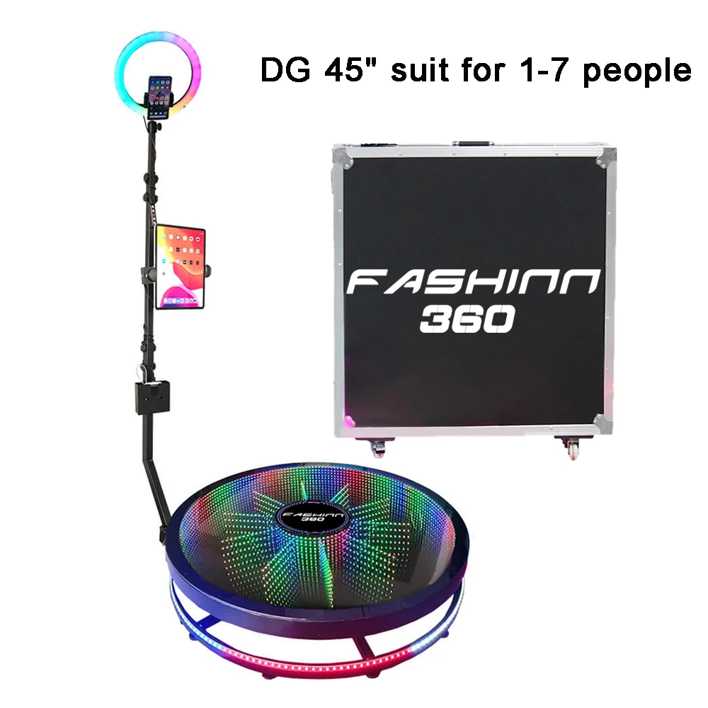 

Fashinn360 Infinite LED DG7 46" Diamond 360 Photo Booth Automatic Spin For Weddings Events Parties