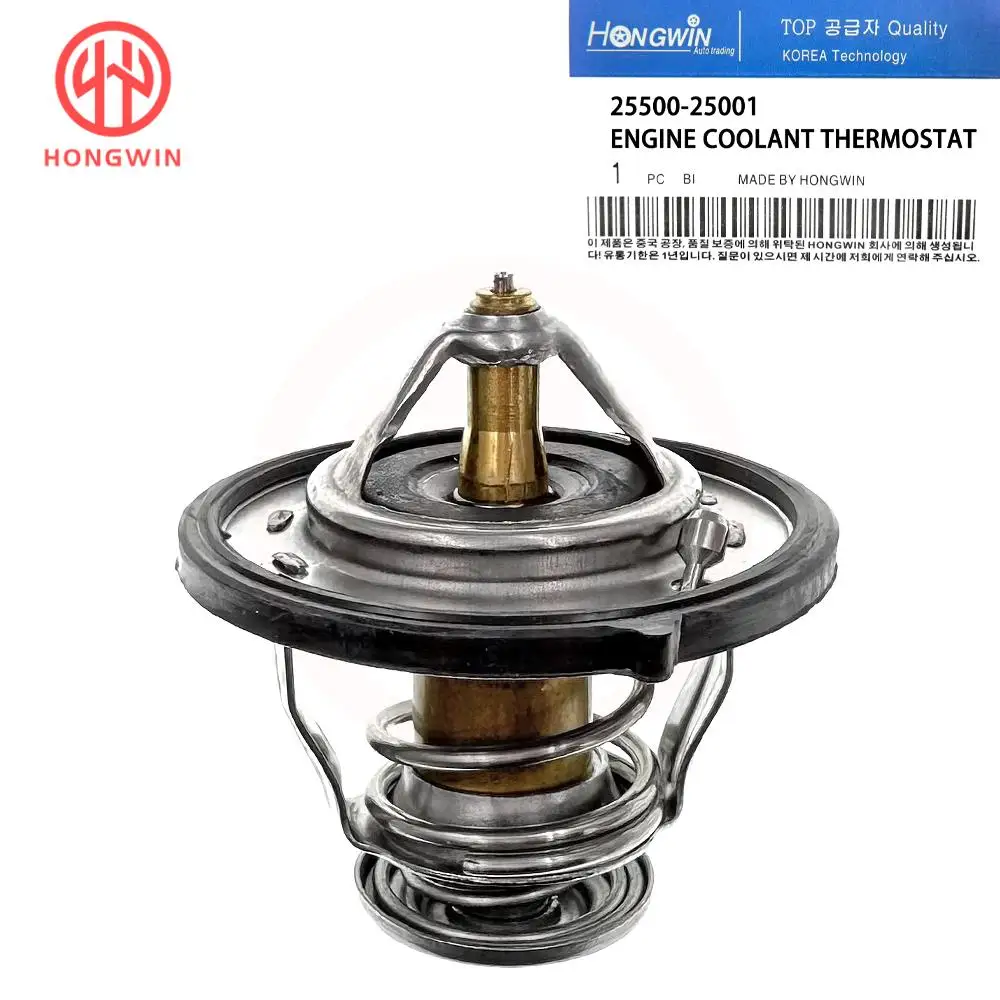 25500-25001 Engine Coolant Thermostat Assembly 82C For Hyunda Grandeur TG Azera Sonata NF YF Gneesis Coupe KIA Optima Rondo