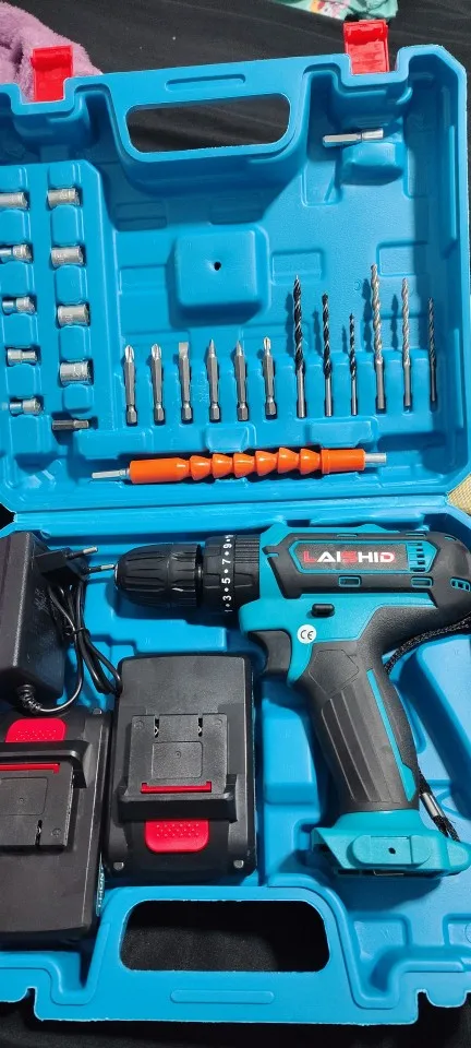 Taladro Eléctrico Inalámbrico 3 en 1 de 28V, Destornillador de Impacto, 25+3 Torque, Taladro Manual Compacto, Herramienta Eléctrica Recargable con Batería. photo review