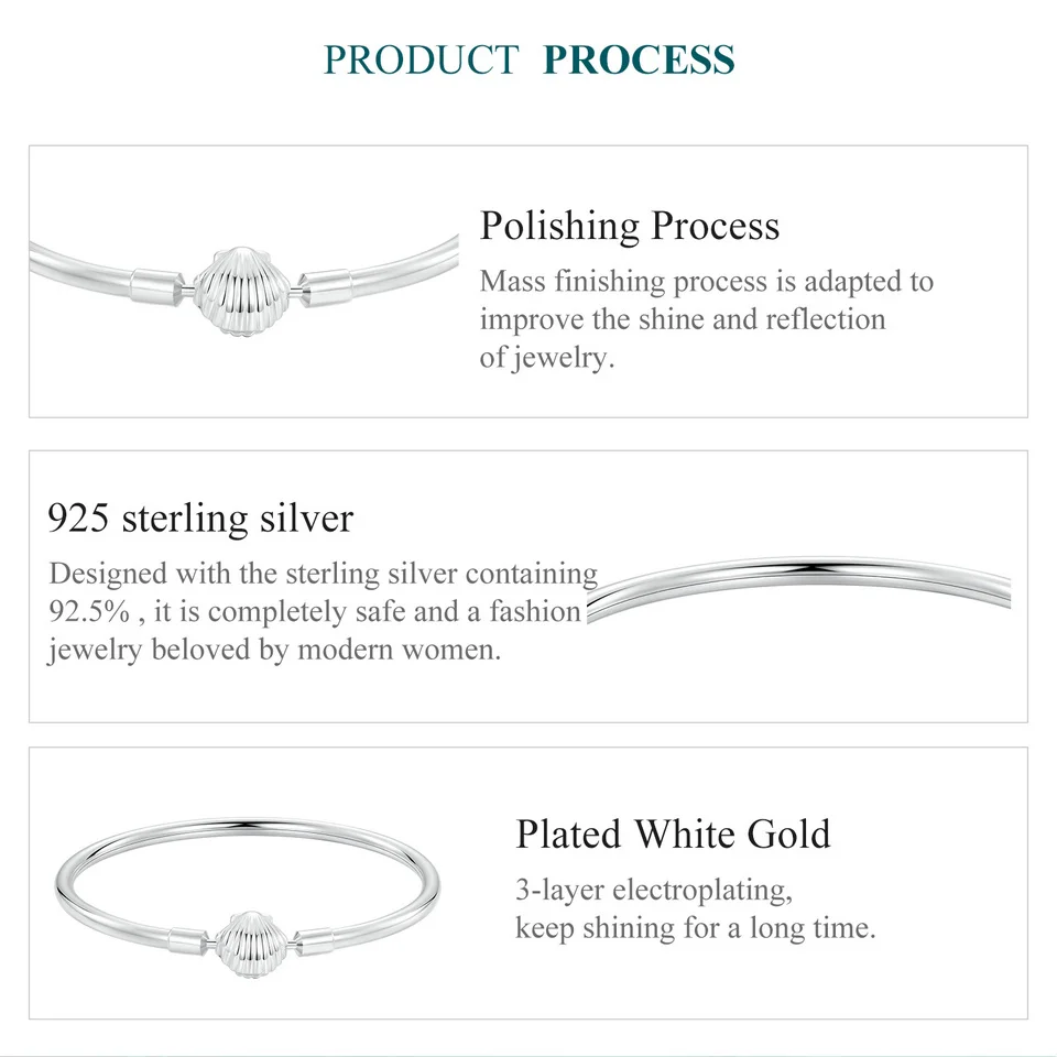 Silver Shell Bracelet Bangle