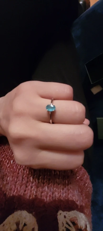 Silver tourmaline ring