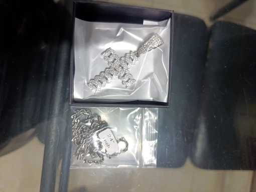 VVS Cuban Link Cross Pendant