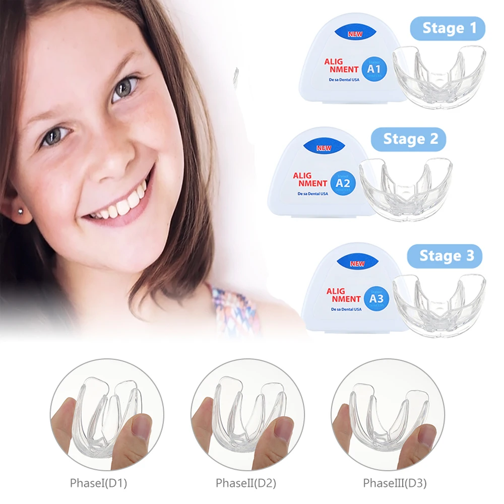 DentalOrthodonticBracesSet3StagesSiliconeAlignmentTrainerTeeth