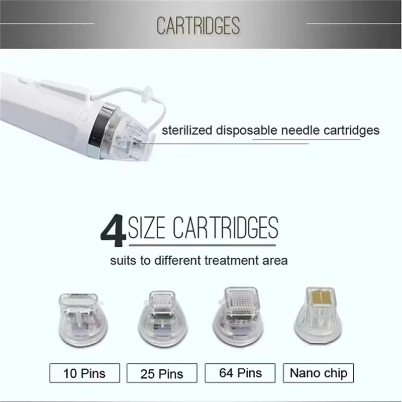 Disposable Fractional Morpheus 8 RF Microneedling Cartridge Gold Plated Accessory With 10/25/64 Pins