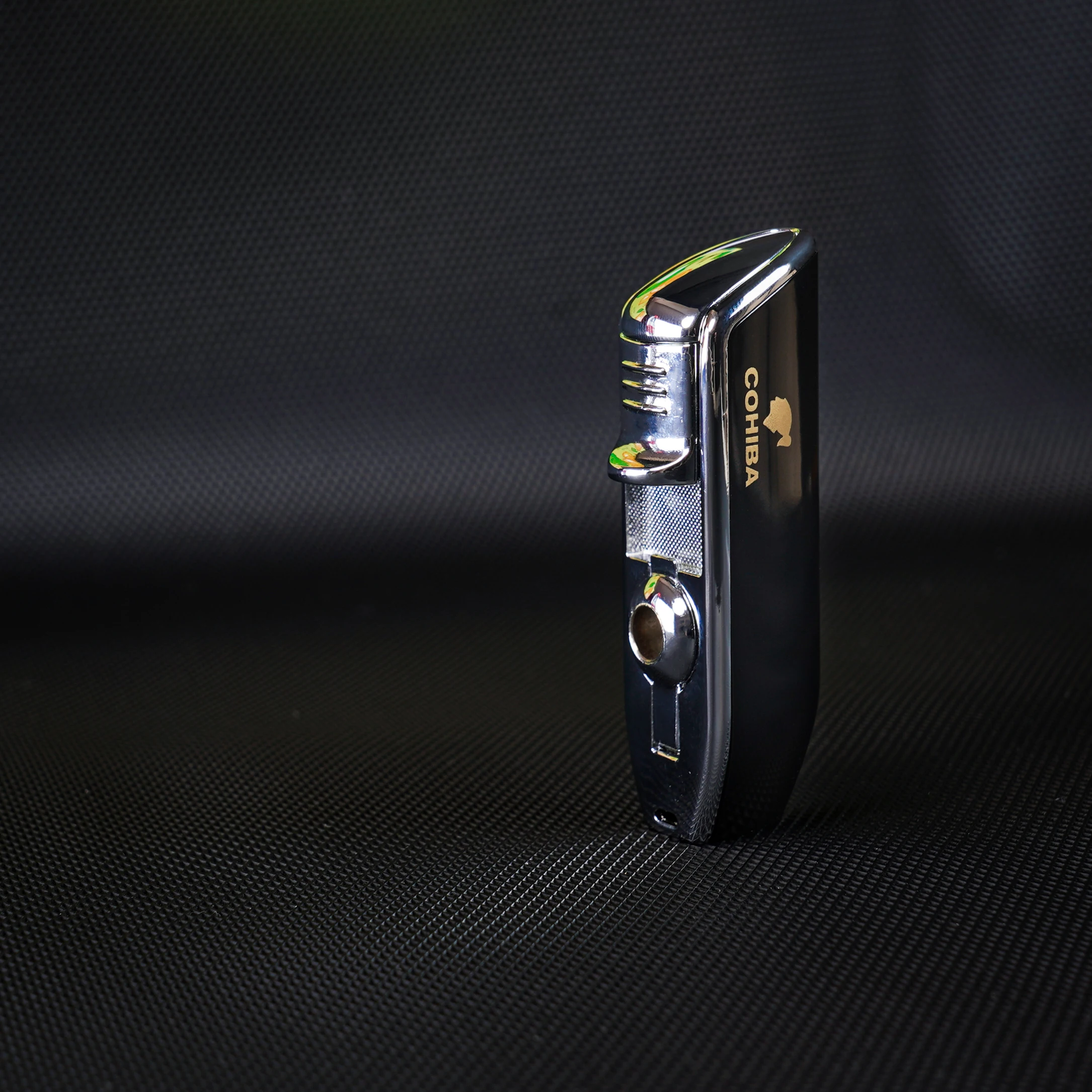 Cohiba-Creative Inflável Windproof Metal Isqueiro, Três Chama Azul Direta, Acessórios para charutos Multifuncionais, Caixa de presente, Novo, 2023