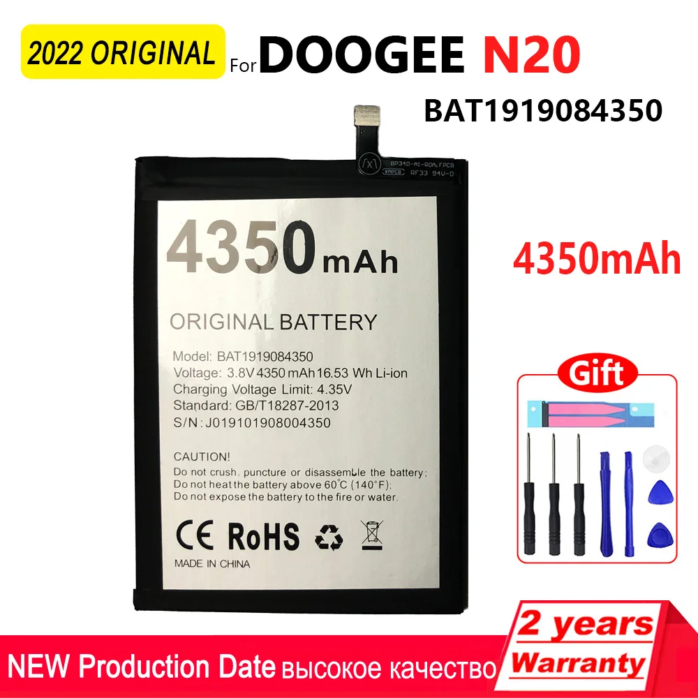 100 Original Bat1919084350 Rechargeable Battery 4350mah For Doogee N20