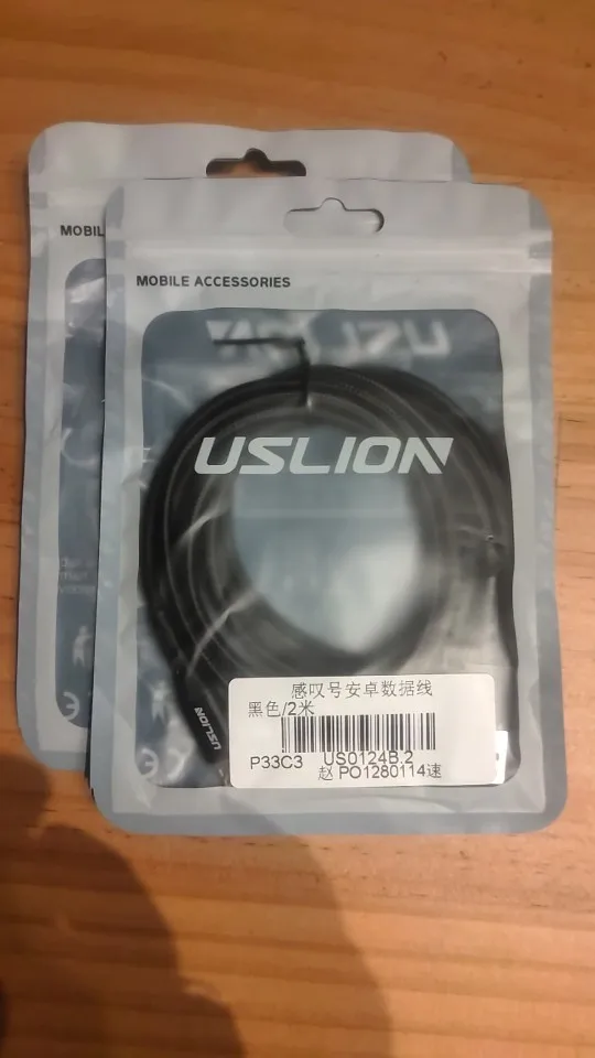 USLION 3A Micro USB Cable Fast Charging for Samsung Xiaomi Huawei Realme OPPO Android Mobile Phone USB Data Wire Cord 0.5/1/2/3M photo review