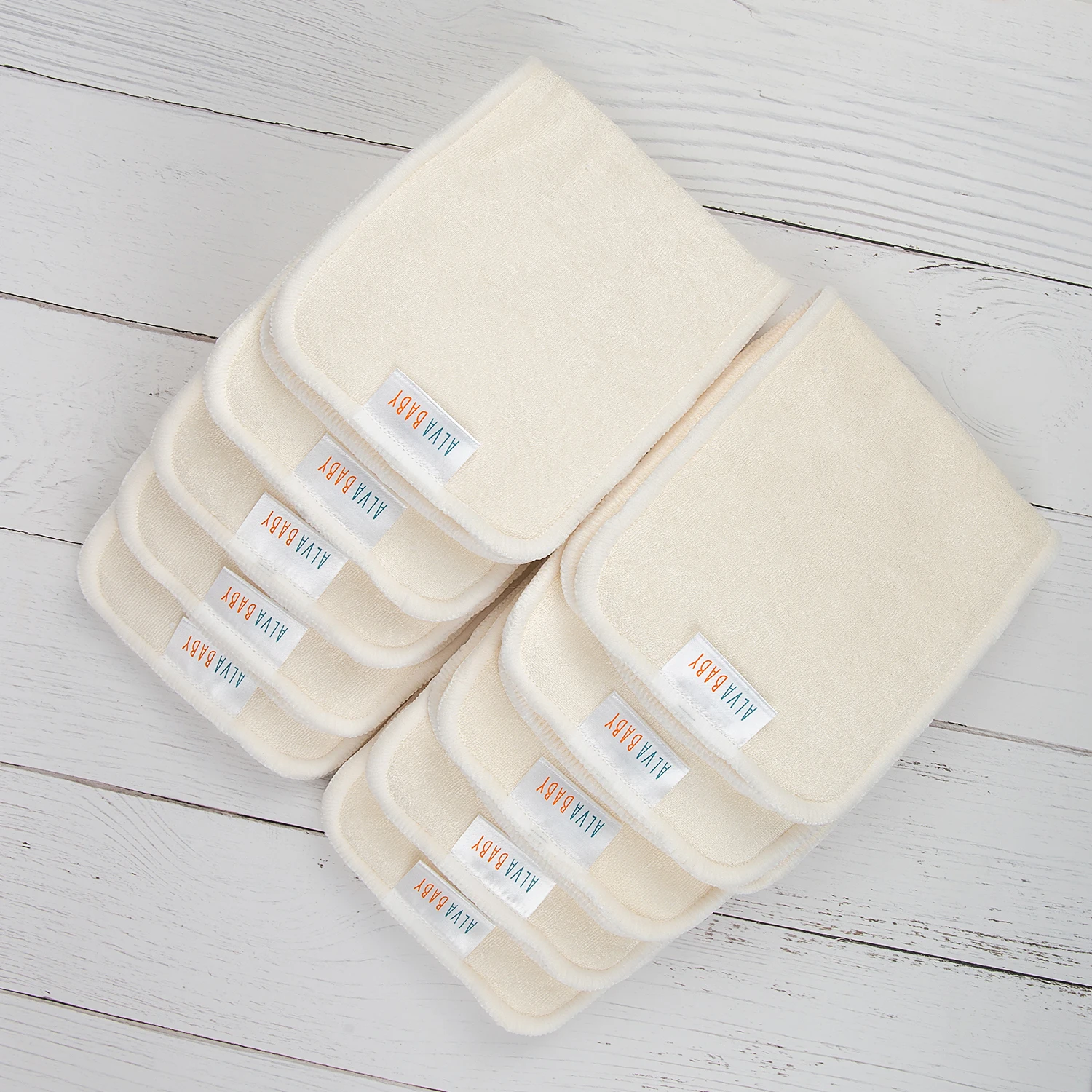 ALVABABY Diaper Insert Reusable Baby Cloth Diaper Insert cloth diapers cloth diaper insert cloth diaper liners Microfiber Bamboo Charcoal Absorbent 2 pcs/lot