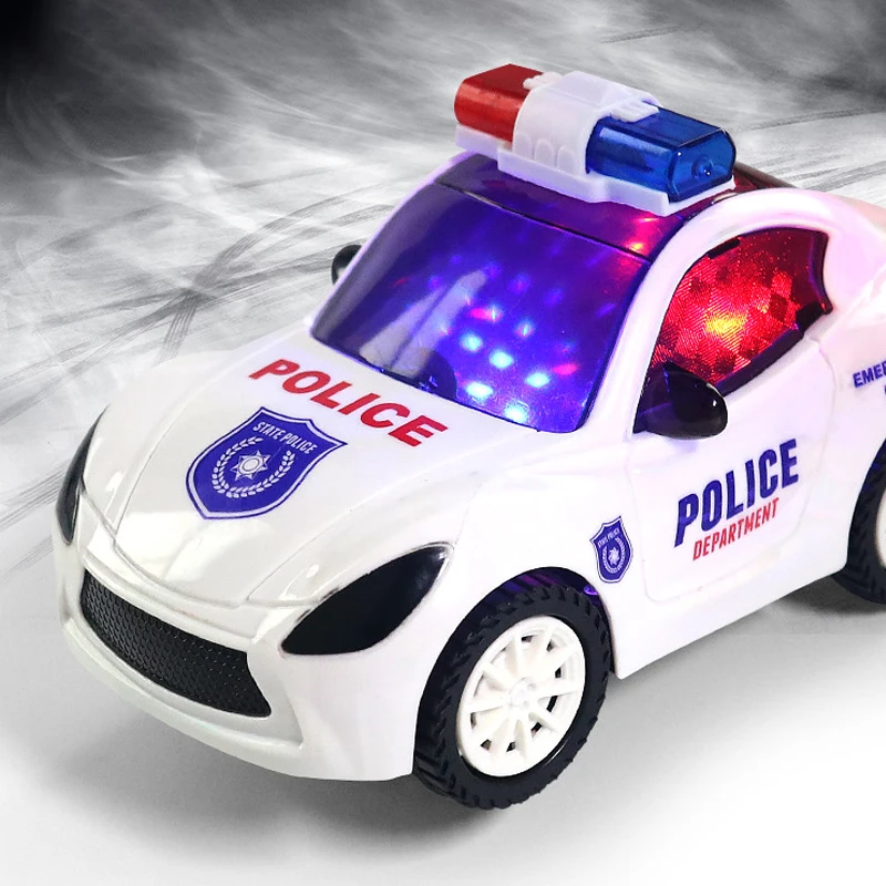 Mini véhicule de Police électrique, jouet éducatif en plastique, modèle de  véhicule de sauvetage avec lumière musicale pour enfants et tout-petits