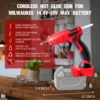 50W Cordless Hot Melt Glue Gun with 30Pcs 7mm Glue Sticks Repair DIY Tool Fit for Milwaukee/Dewalt/Makita 18V Li-ion Battery 5