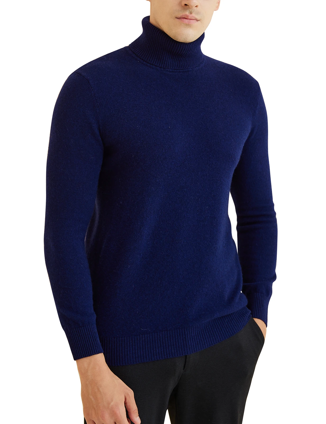 Knit Sweater for Men 100% Merino Wool Turtleneck Sweater 2023 Fall Winter Warm Long Sleeve Pullover Male Korean Luxury Clothing 5