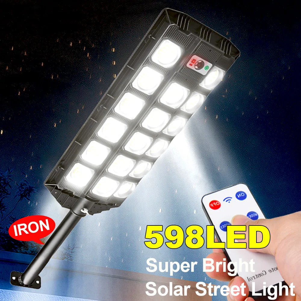 Super Bright Solar Street Light 30000LM Outdoor 598 LEDs Solar Motion Sensor and Remote Control LED Flood Lamp For Garden Street solar lights,garden lights
