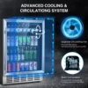 24'' Inch Under Counter/Freestanding Beverage Refrigerator Cooler Fridge Frost-Free Stainless Steel Beverage Cooler 190 Cans 3