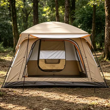 Oversized kampeertent met 2 kamers voor 3-12 personen, dubbele laag, familietunneltent, waterdicht, outdoor backpacking uitrusting 1